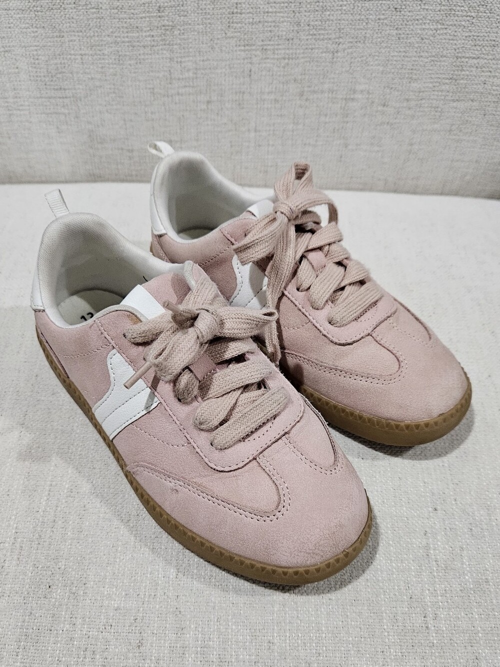 Pink Suede Casual Sneakers